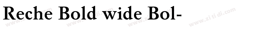 Reche Bold wide Bol字体转换